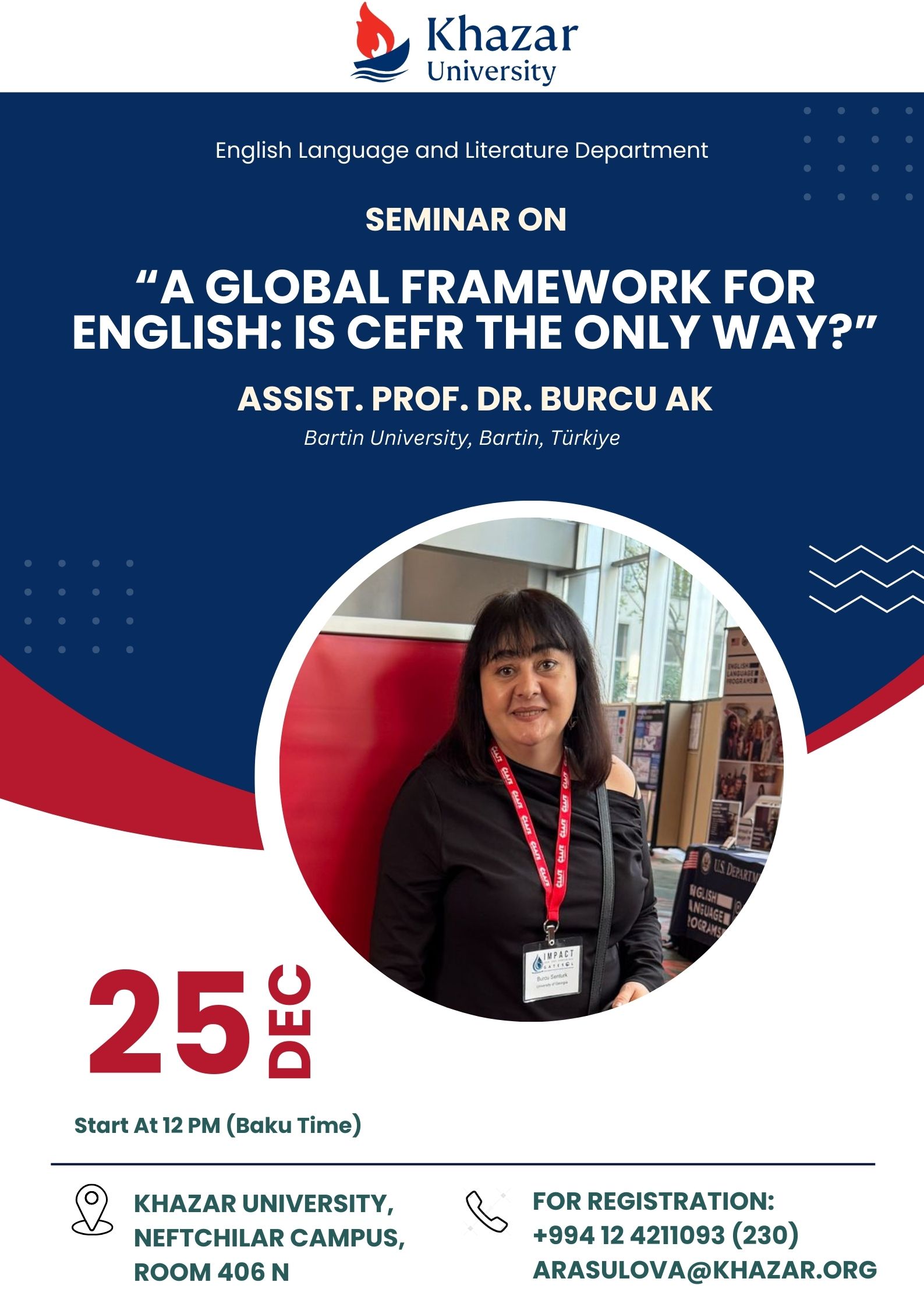 Seminar on “A Global Framework for English: Is CEFR the Only Way?” to Be Held